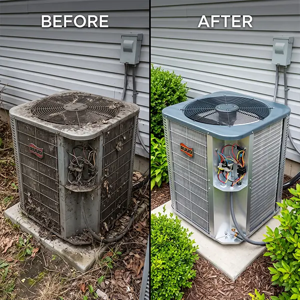 AC Repair before and after
